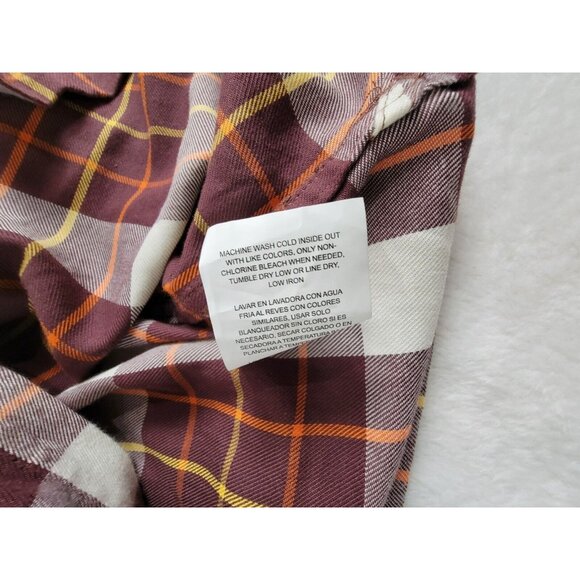 Wrangler ATG Mens Plaid Pattern Long Sleeve Casual Button Up Shirt Red Size XXL - Picture 5 of 8